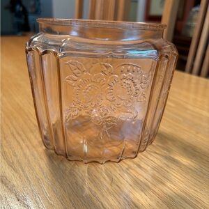 Vintage Mayfair Open Rose Pink Anchor Hocking Depression Glass